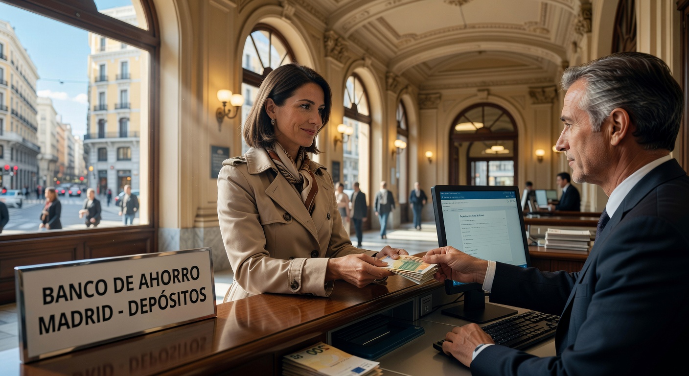 Depósito bancario en Madrid