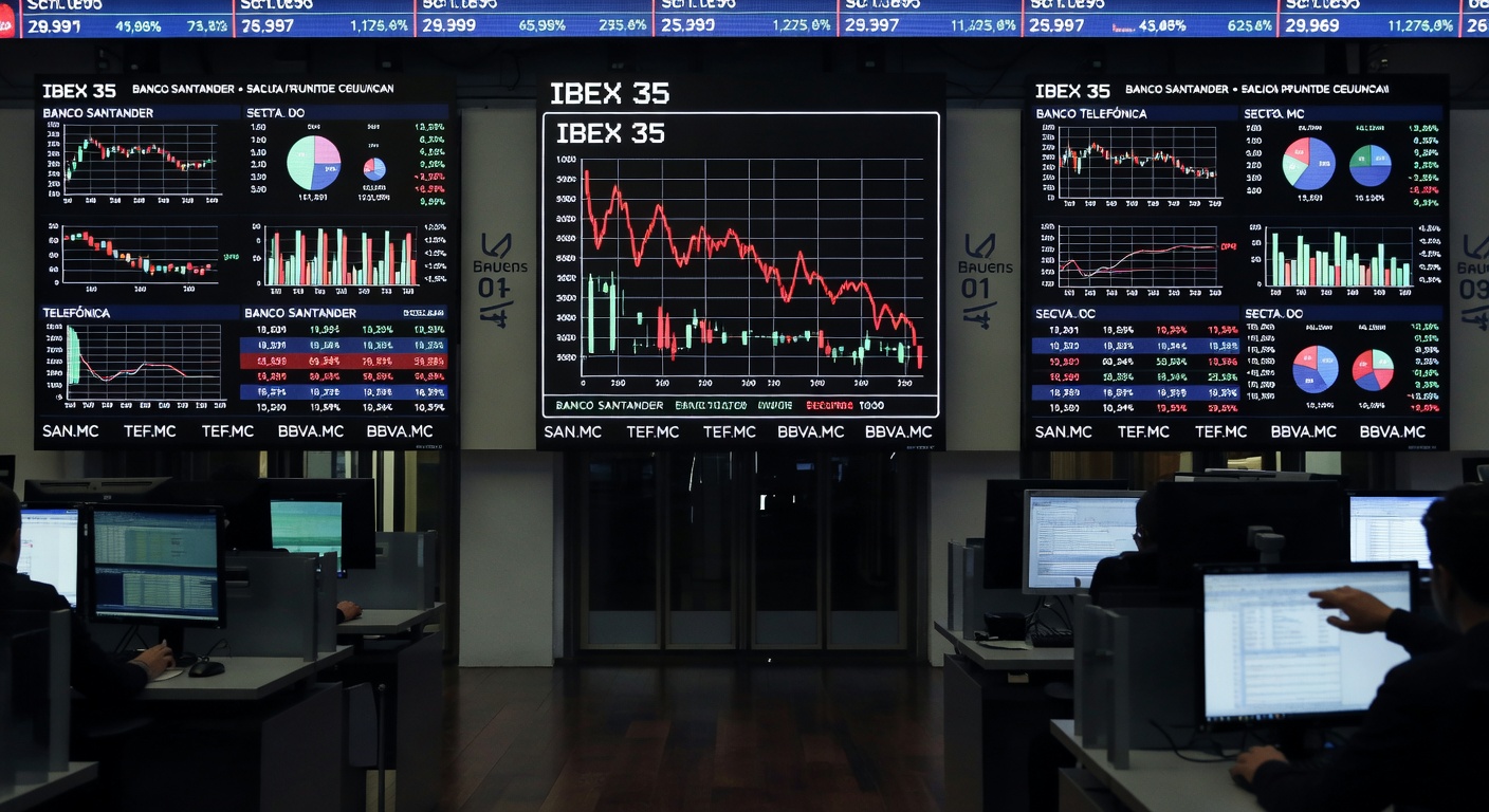 Graficos de mercado de valores en Espana